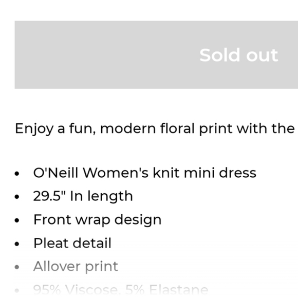 O'Neil Kiki Flower Mini Dress - Picture 6 of 6